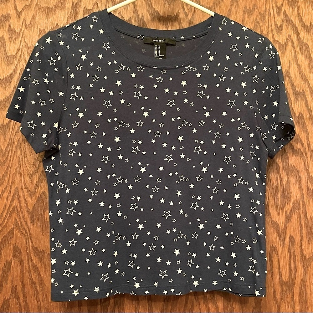 Forever 21 Blue Star Top